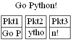 Split data into packets