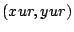 $(xur, yur)$