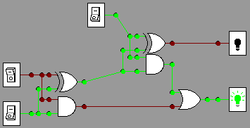 Full adder adding 1, 0, 1