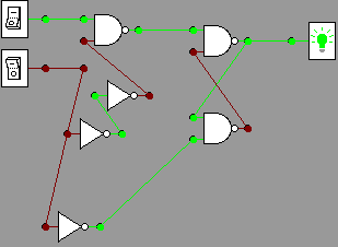 g to 0, keep output 1