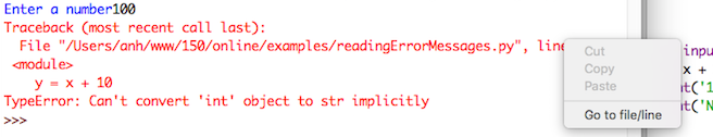 jump to error 1